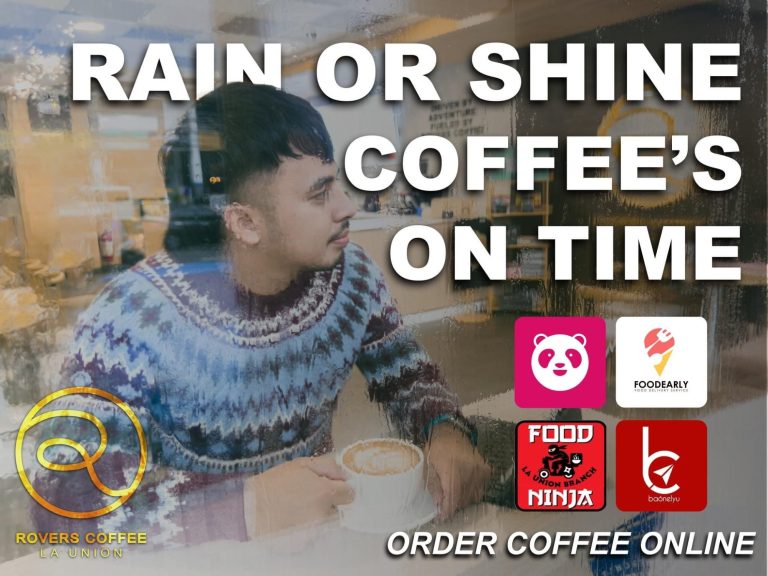 A Person holding a coffee cup advertising about our delivery partners delivering coffee to your doorstep on time
